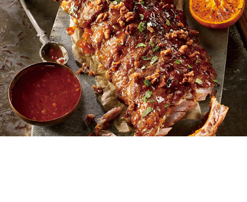 CHILI MARMALADE GLAZED RIBS チリマーマレード　グレイズド　リブ 2,990円（税別）